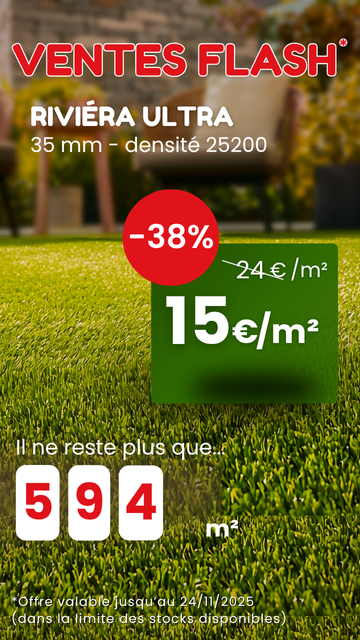 offre spéciale gazon synthétique riviéra ultra 35 mm green eco concept
