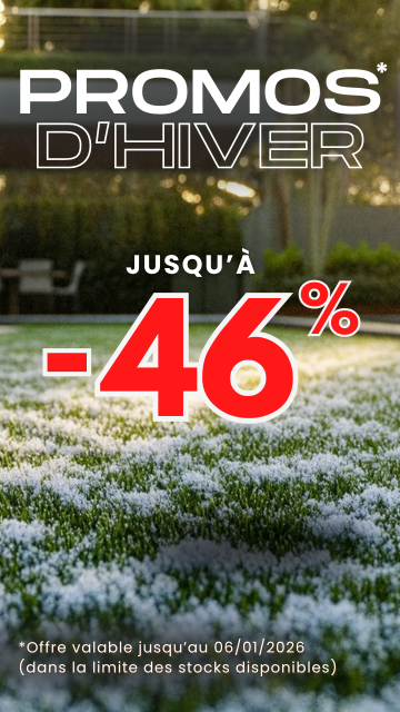 Promos d'hiver jusqu'à -46% sur nos gazons synthétiques